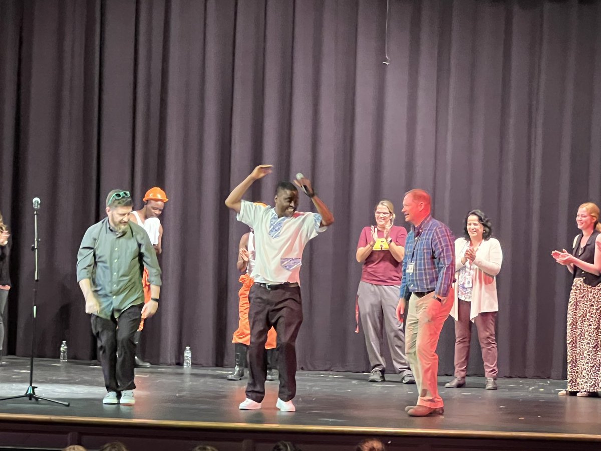 studentofedu's tweet photo. We enjoyed a performance this week from the international group Black Umfolosi from Zimbabwe, sponsored by the Cabarrus Arts Council. Students and teachers alike enjoyed the performance. The got to hear amazing singing and dancing. #jayrob https://t.co/hGs0STuDtc