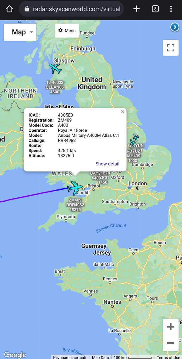scan_sky's tweet photo. #RAF π¬π§ - Airbus A400M - #ZM409
Returning Back To RAF Brize Norton π¬π§ As #RRR4982.
Unconfirmed If The Flight Assisted #RESCU51. https://t.co/ikBMElunzD