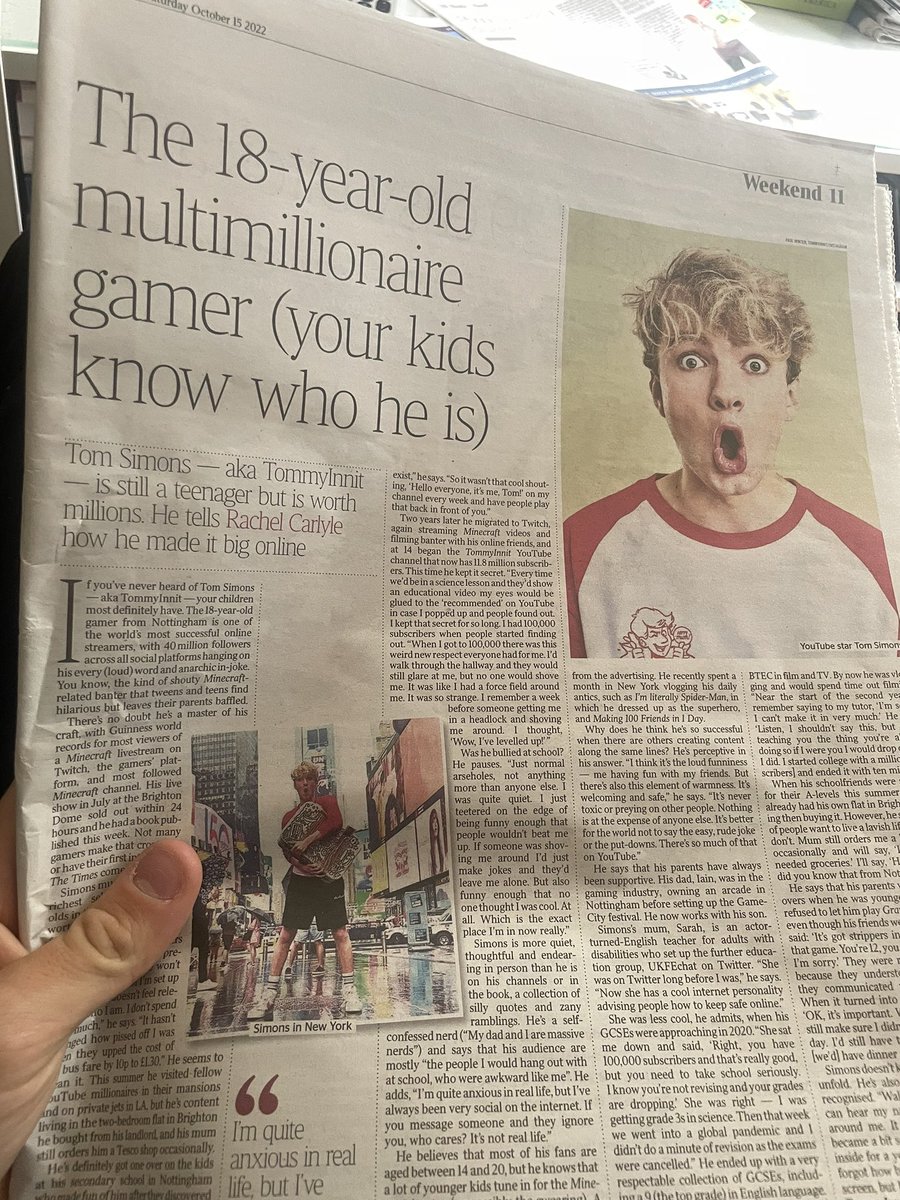 Meet TommyInnit, the multimillionaire gamer (your kids know who he is)