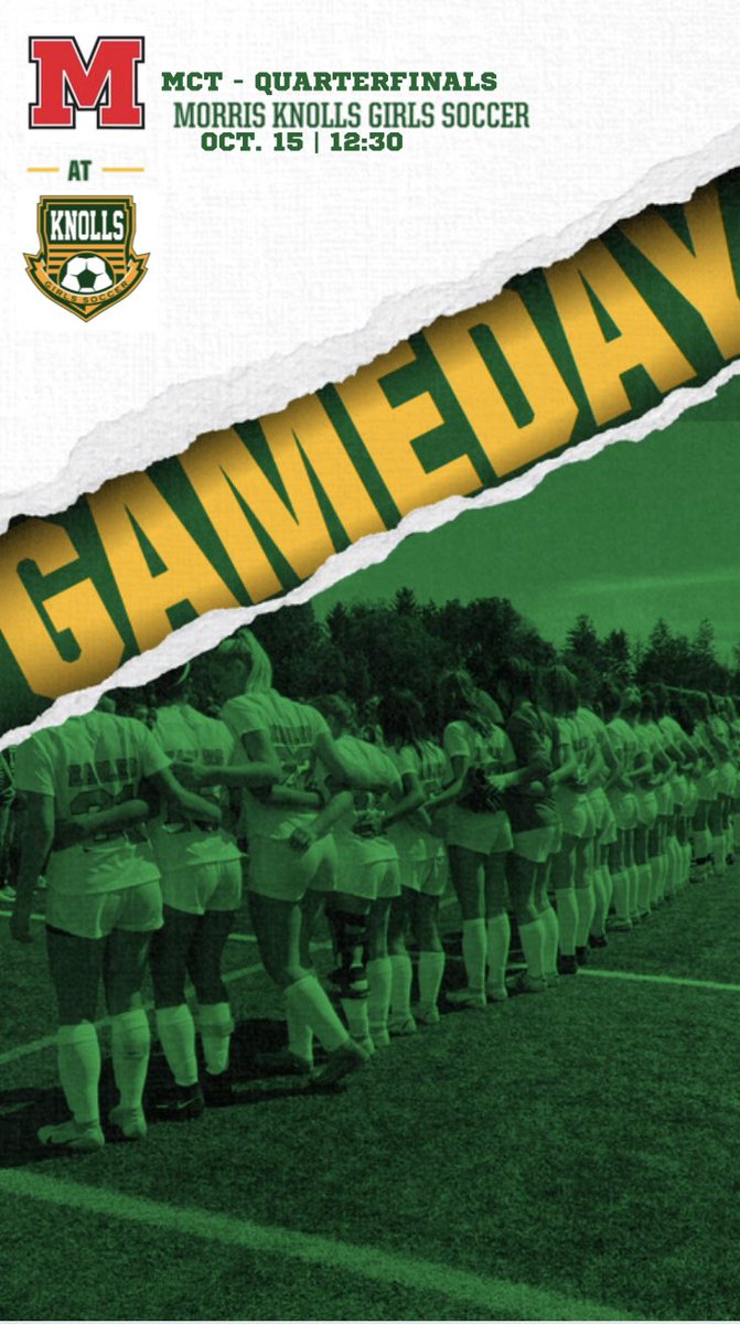 COME OUT TO SUPPORT MKGS AS WE TAKE ON MENDHAM IN THE MCT QUARTERFINALS! KICKOFF ST 12:30 AT MENDHAM HIGH SCHOOL! <a href="/KnollsHeads/">MK_FanNation</a> <a href="/MichaelBouroult/">Morris Knolls VP</a> <a href="/MKPRINCIPAL/">Ryan MacNaughton</a>