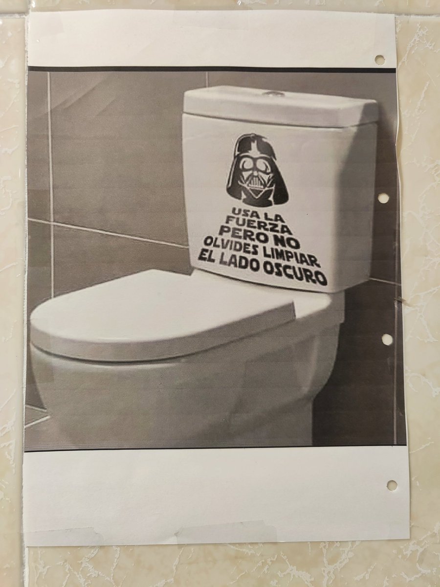 JLGLlagues's tweet photo. Un bar con este cartel en el baño gana puntos como uno de los fijos para los almuerzos de sábado en Xàtiva #limpiaelladooscuro #starwars #cartel #bar #xàtiva #freak #friki #mundofriki #starwarsfan #starwarsmemes #picoftheday #mobilephotography #oppofindx2pro #esmorzar https://t.co/T838DzHYFV
