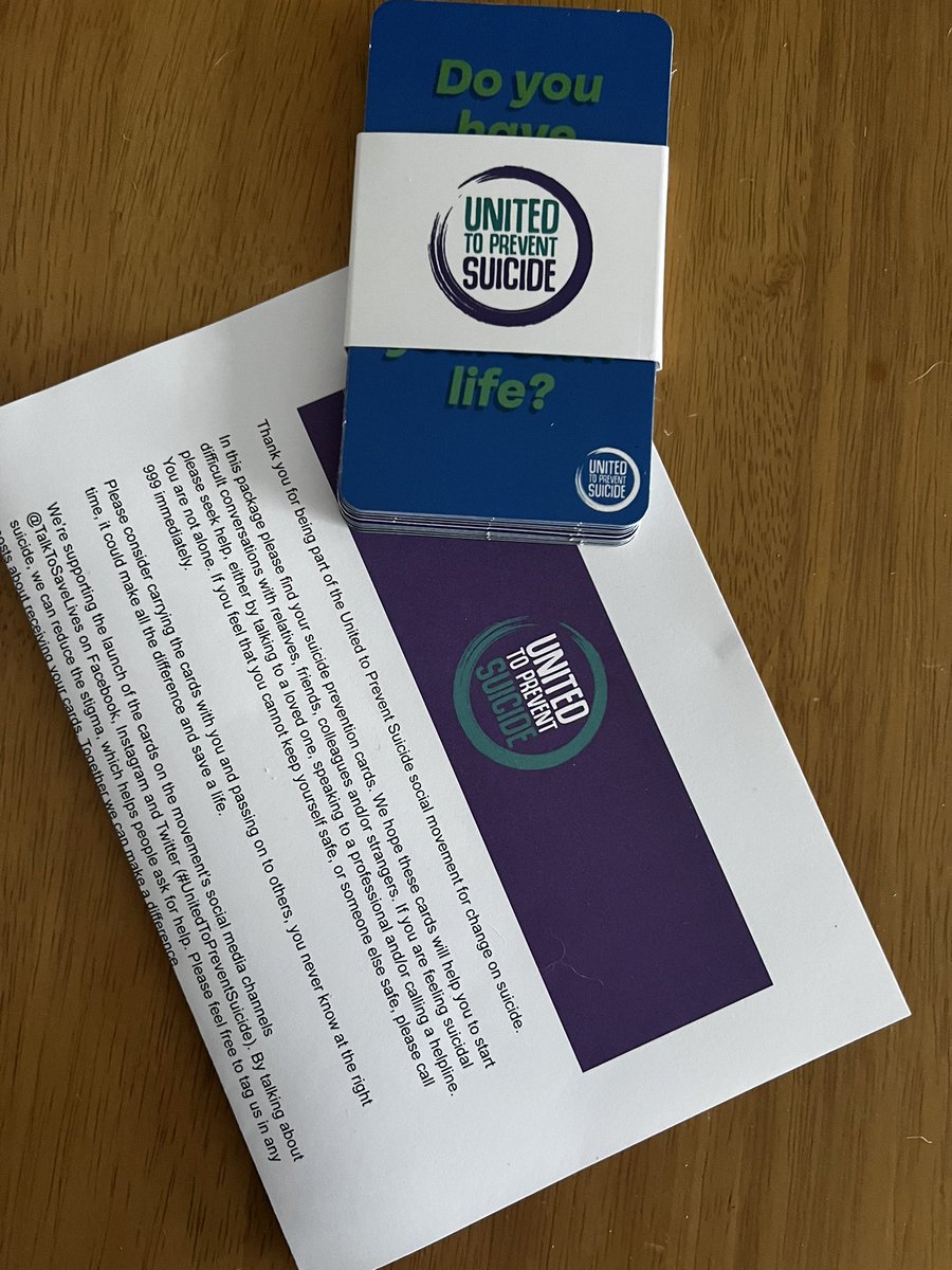 SophieRoss28's tweet image. @TalkToSaveLives Received my suicide prevention cards today to help with those difficult conversations 🙏#UnitedToPreventSuicide