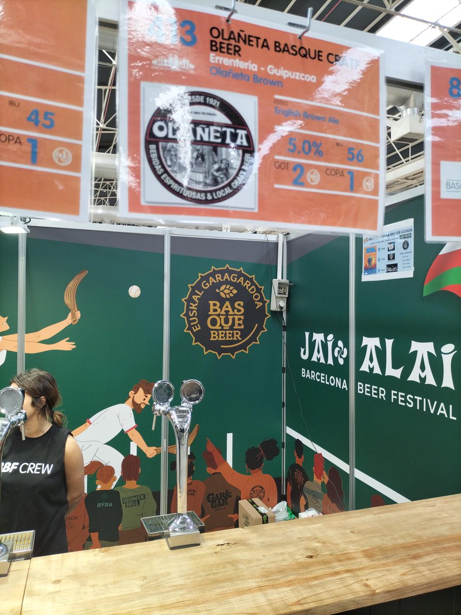 olaneta's tweet photo. Os dejamos horarios hoy @BcnBeerFest #olañeta Brown 🍻🥉🎉 #basquebeer #garagardoa https://t.co/n60ypRGrNI