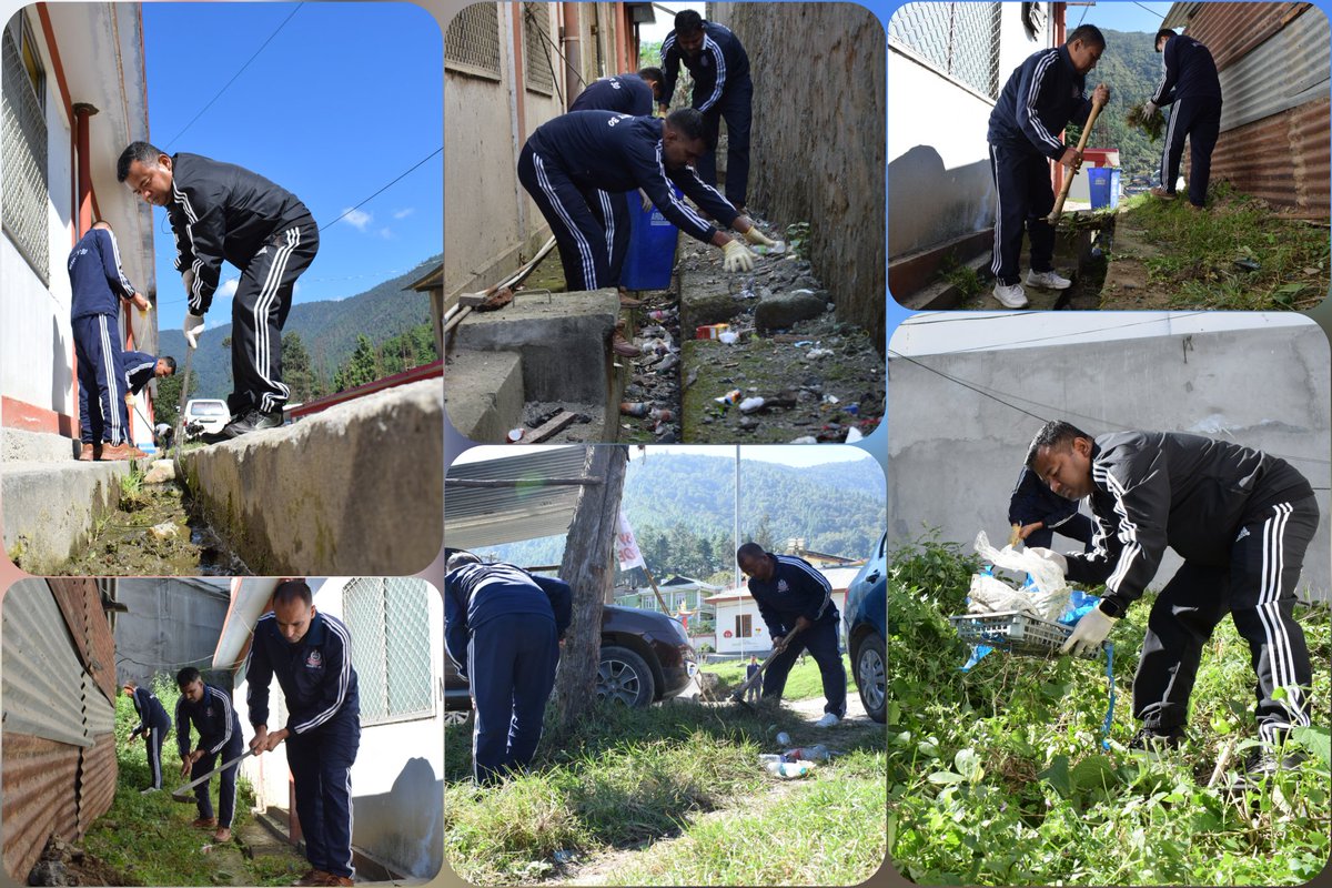 “The goal of the ‘Swachh Bharat Mission Urban 2.0’ is to make a garbage - free city, a city completely free of garbage.” 
A Clealiness Drive  conducted under #Swachhtaabhiyan #SpecialCampaign 2.0  at 'Community Health Centre'Derang, by 30th BN SSB DERANG, on 15.10.2022,