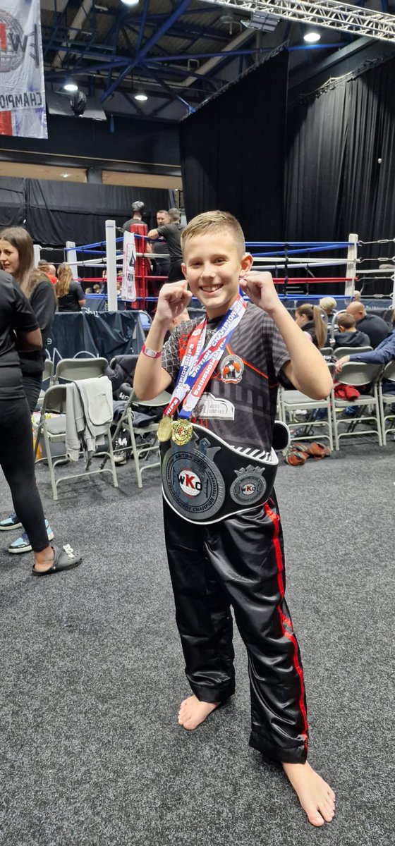 jus_tyna78's tweet photo. On October 2, the WKO 2022 British Ringspotrs Championship took place in Barnsley.
G is the member of Street Kickboxing Club. He took part in the tournament and started in two divisions. G won two gold medals and championship belt.
I am so proud
#WKO #WKOPolska
 @Outwood_Valley https://t.co/jlopyuuuVT