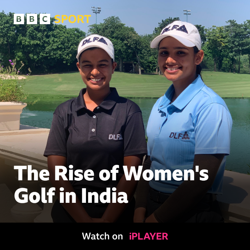 BBCSport's tweet photo. Twenty years ago, women's professional golf didn't exist in India. 

Now, with a dozen players competing on the world's biggest tours, can India produce a major champion? ⛳️

Watch a new 26-minute film on @BBCiPlayer now 👇

#BBCGolf