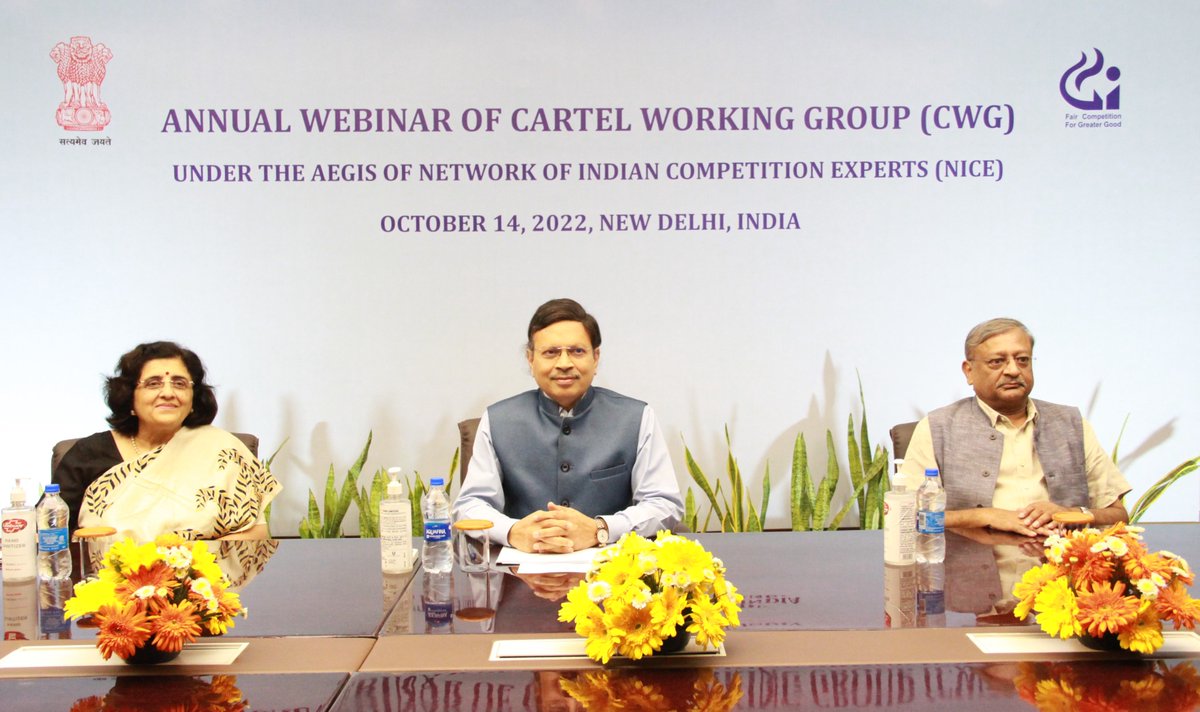 CCI_India's tweet photo. #CCI organised 2nd Annual Webinar of Network of Indian Competition Experts on 14th Oct. Hon'ble Chairperson, CCI @akgupta_cci delivered special address during the webinar, attended by the Commission, officials of CCI & experts from academic institutions.
#CCICapacityBuilding https://t.co/RKZtg7FJJs