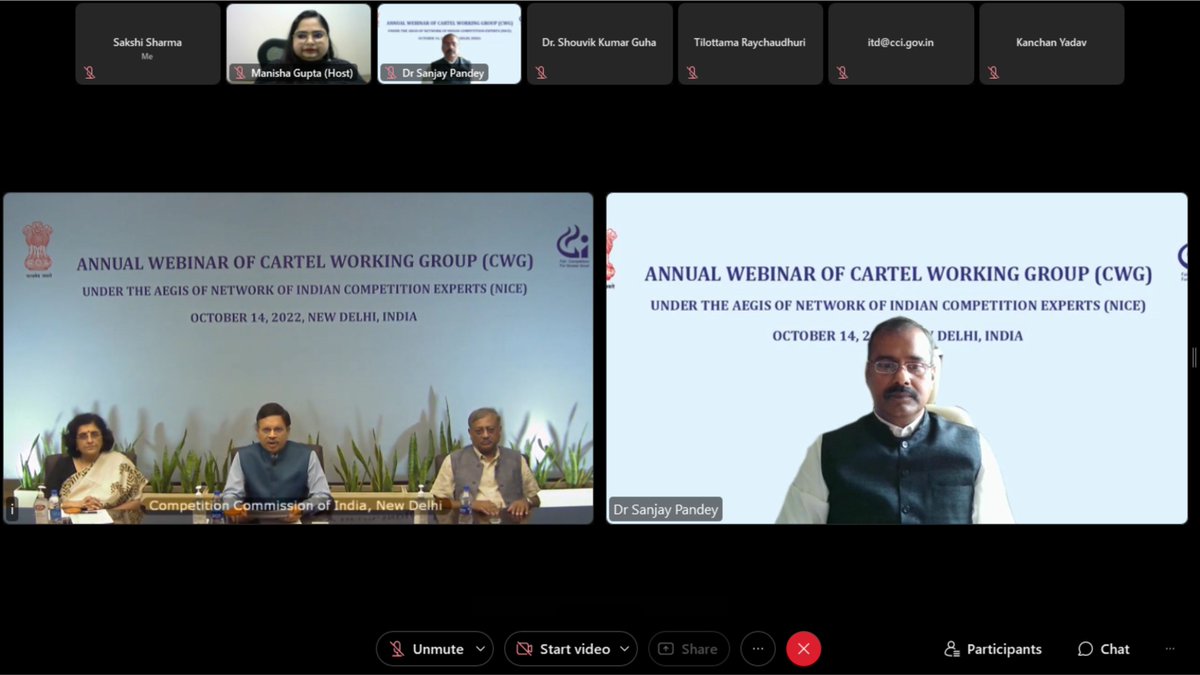 CCI_India's tweet photo. #CCI organised 2nd Annual Webinar of Network of Indian Competition Experts on 14th Oct. Hon'ble Chairperson, CCI @akgupta_cci delivered special address during the webinar, attended by the Commission, officials of CCI & experts from academic institutions.
#CCICapacityBuilding https://t.co/RKZtg7FJJs