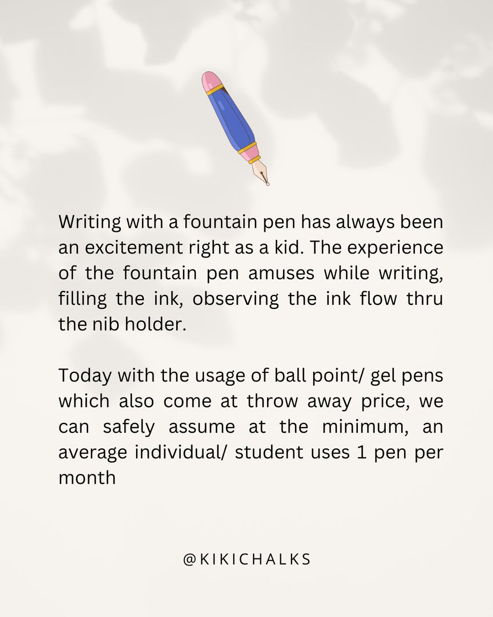KikiChalks's tweet photo. #no-nonsense #reduceballpen #reducegelpen #usefountainpen #careforearth https://t.co/pF7wRx0Guc