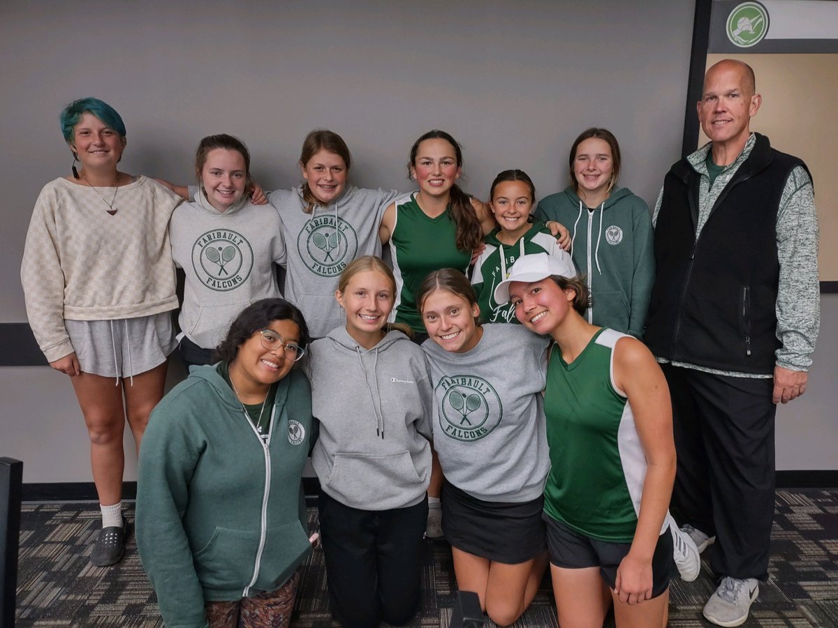 FaribaultTennis's tweet photo. The Girls Tennis Team wrapped up their competitive matches yesterday. A successful team cannot be measured by their win/loss record but by their growth throughout the season! There was amazing growth this season!! We are lucky because the whole lineup will return next fall! https://t.co/L3U2hj8hWG