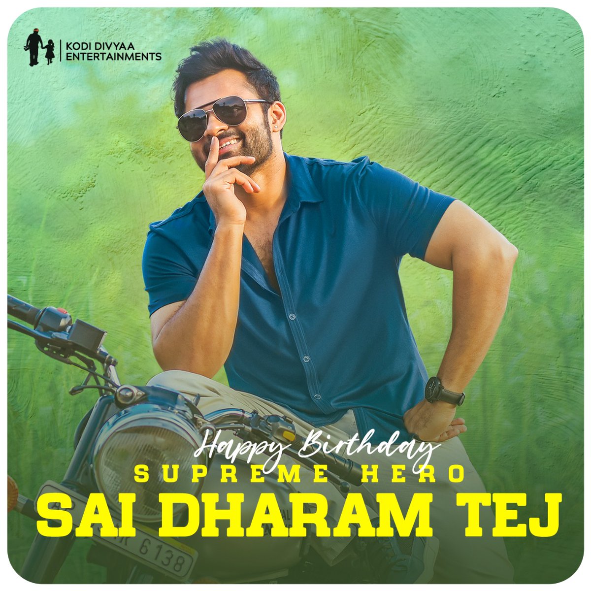 Wishing the most humble person our ' Supreme Hero ' @iamSaiDharamTej ❤️‍🔥a very happy birthday  !! 

Wishing All The Success For #SDT15 &amp; Future Endeavors 

#HBDSaiDharamTej