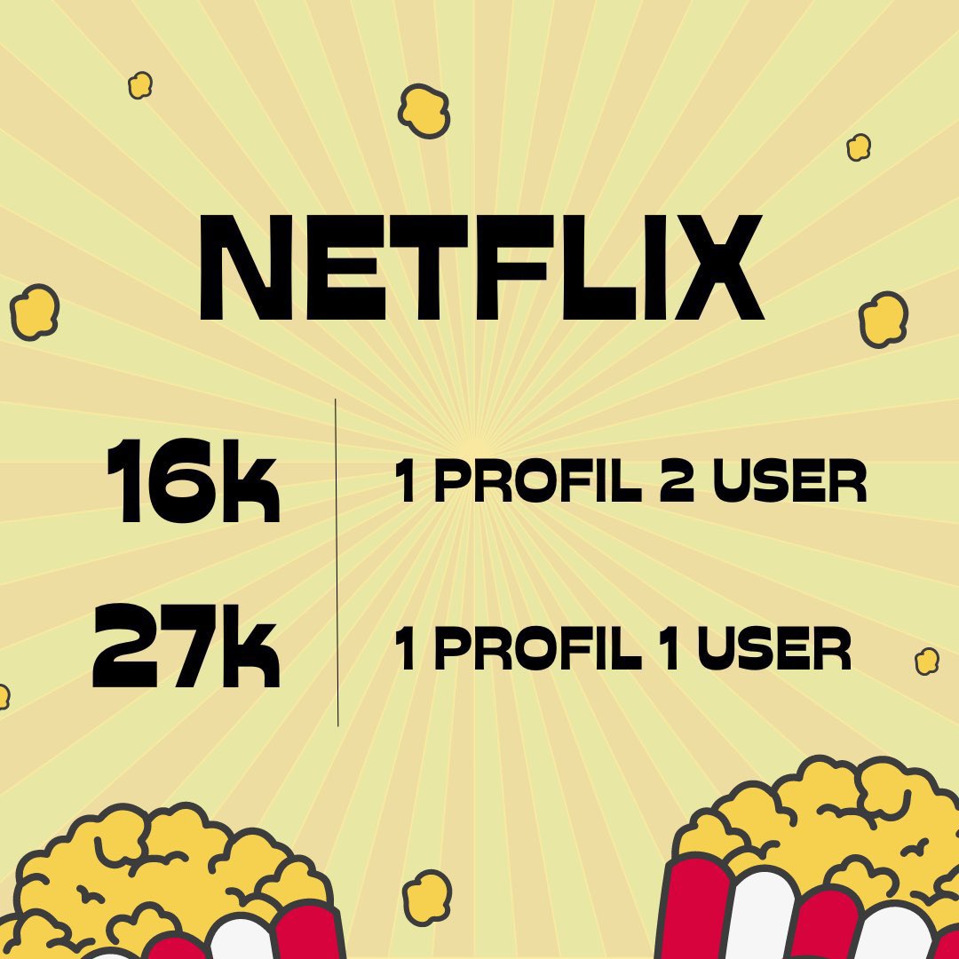 cinamnmon's tweet image. sat sett langsung send email!😎👍

16k = 1 profil 2 user

27k = 1 profil 1 user (bisa request pin, nama, dan foto)

!!! NO VPN
!!! READY TINGGAL LOGIN
!!! FULL GARANSI SEBULAN

order? dm @netflixpremlah 
fastresp ke WA wa.me/6282180556217
#zonauang #zonajajan