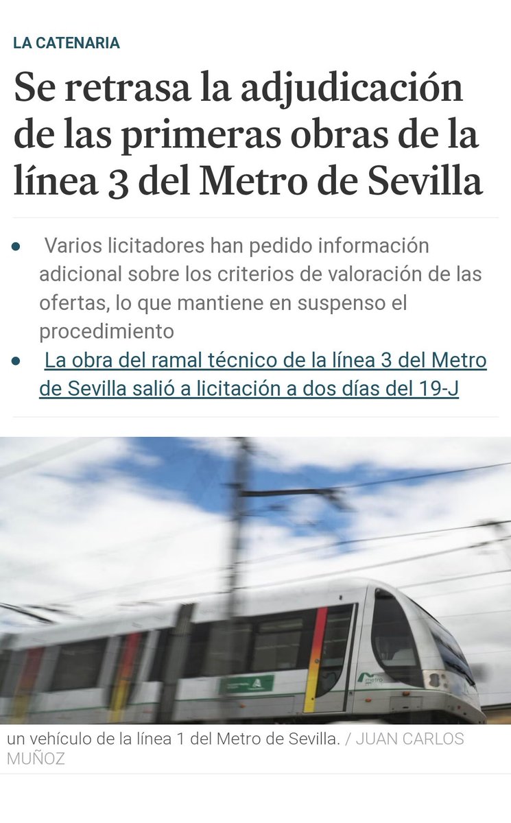 Jujonomi87's tweet photo. El vuelo a Nueva York pa Málaga y ahora el retraso del empiezo de las obras de la L3 del metro de Sevilla. La Junta malagueña va enseñando poco a poco su antisevillanismo. https://t.co/m0616Q3v9M