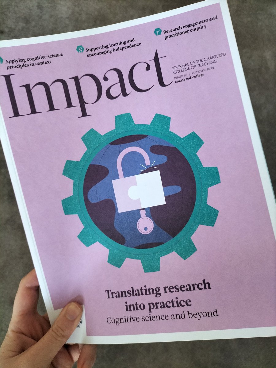 So glad I got my hands on a printed copy of the Autumn 2022 Impact Journal! Thank you @CharteredColl for sending me over a copy! #CognitiveScience #EvidenceInformedPractice