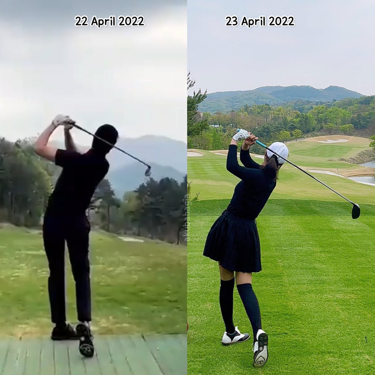 ilwooyuri_'s tweet photo. Jung Ilwoo Instastory x Kwon Yuri Instapost at Golfing course on Black and White colour tone. 
I look at the date post and 🤭
#JungIlWoo #KwonYuri #ilwoo #yurisnsd #YURI #wooricouple #mildangcouple #GoodJob #Bossam https://t.co/xsA9ADyYXw