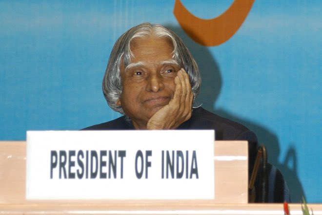 My favourite photo of former President Dr. APJ Abdul Kalam. He appears to be looking at a speaker. But his eyes were always looking much farther; way into the future; an ideal future he worked relentlessly to bring to this country which he loved. #APJAbdulKalamBirthAnniversary