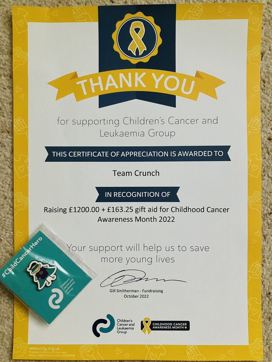 AuntyEmesis's tweet photo. Thank you so much @CCLG_UK for our certificate and super hero badges! Can’t wait to ‘C’ what we can do for next year’s challenge ☺️ #TeamCrunch #CCAM https://t.co/9OweUjyQN9