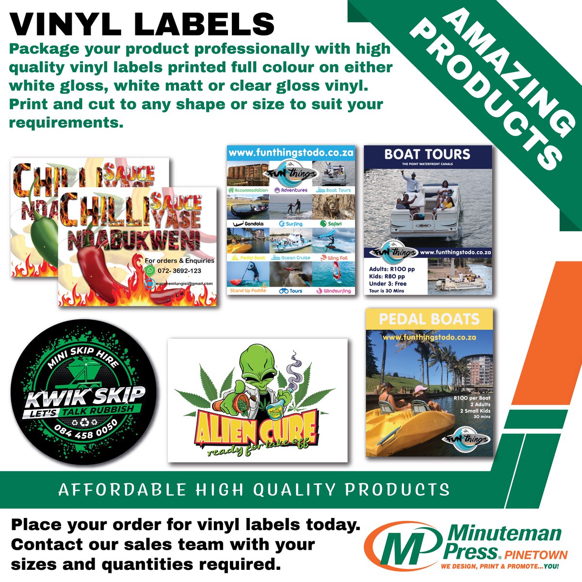 MinutemanPtn's tweet image. Need to package and label your own products?

We offer a variety of full colour printed vinyl labels that can be printed in any shape or size.

Click the link to request a quote today with the size of your label and the quantity required.

minuteman.com/za/products/pr…

#vinyllabels