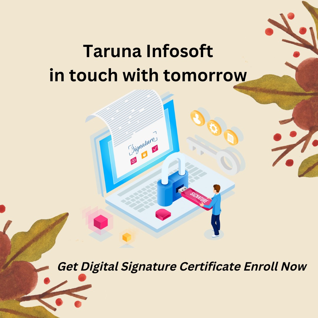 tarunainfosoft's tweet photo. #TarunaInfosoft #CA #CAS #DigitalSignatureCertificate #DSC #DigitalSignature #DigiSign #taxconsultant #chartedaccountant #emudhra #emudhradsc https://t.co/ZGJtIDNoff