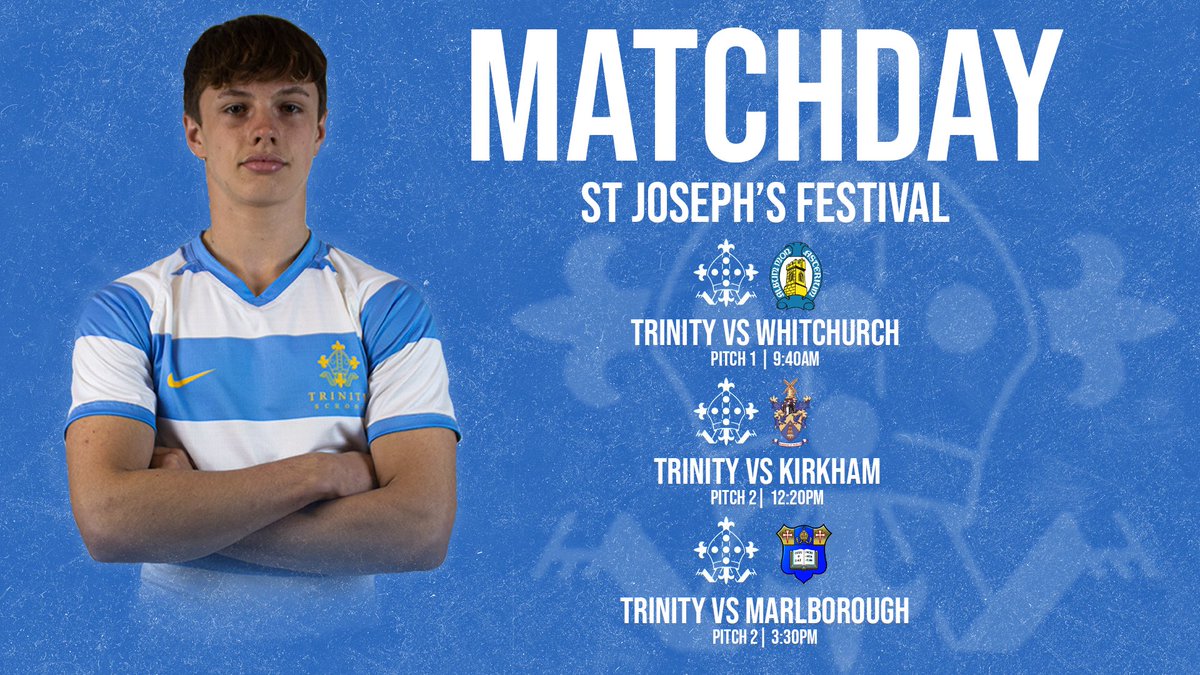 M A T C H D A Y! We face @WHS_Rugb, @KGSrugby & @MarlboroughCol in day one of the St Joseph’s festival! You can follow all of today’s action via the livestream⤵️ youtu.be/GgT3SAL-88Q #trinityrugby