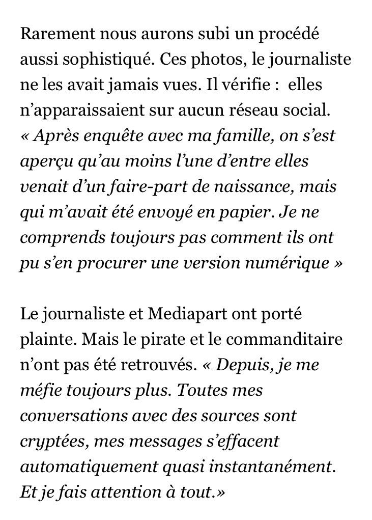 Dans « La Lettre Enquête » de Mediapart, <a href="/yphilippin/">Yann Philippin</a>, le co-auteur des révélations sur le PSG, raconte ce qu’il a vécu après de précédentes enquêtes sur le foot et l’argent - et c’est proprement effarant. 
▶️ info.mediapart.fr/optiext/optiex…