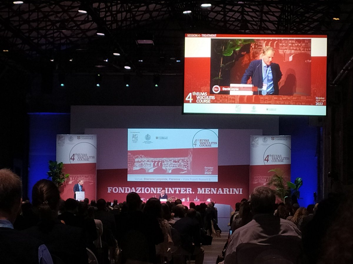 This morning Prof. David Jayne from <a href="/Cambridge_Uni/">Cambridge University</a> had a brilliant lecture on therapeutic approaches in autoimmune diseases at #EUVAS2022 here in #Florence
<a href="/Vasculitis2022/">Vasculitis 2022</a> <a href="/EUVAS19/">EUVAS</a> #KidneyDisease #NephTwitter #vasculitis