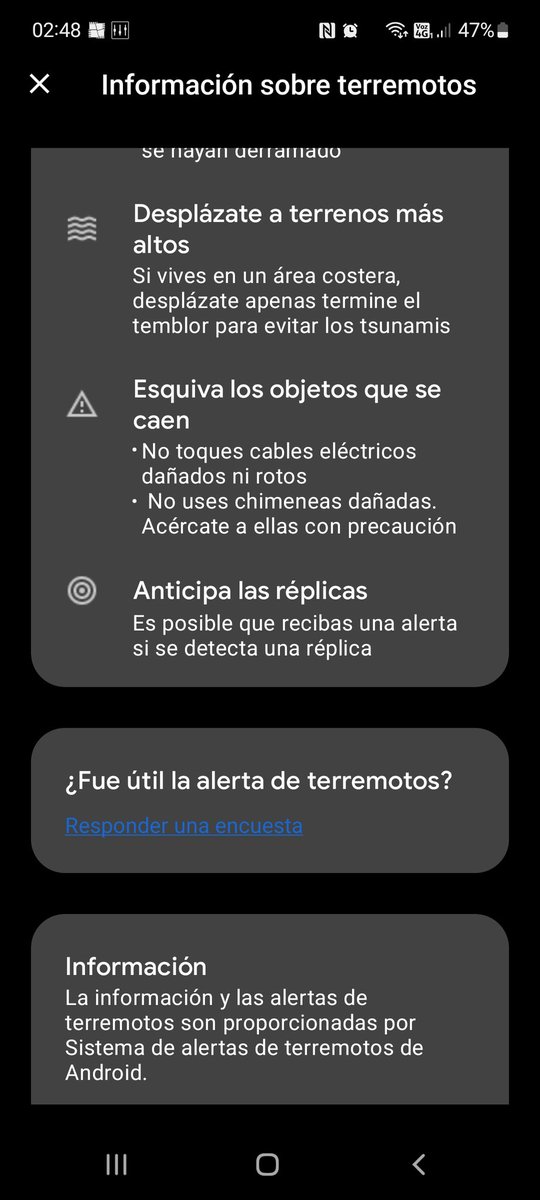 CarlosAndresRad's tweet photo. @Poppymrb Me sonó el cel justo al momento de emepzarel sismo😵‍💫😯 parece que es una alerta de Android! https://t.co/atVZpbCdtO
