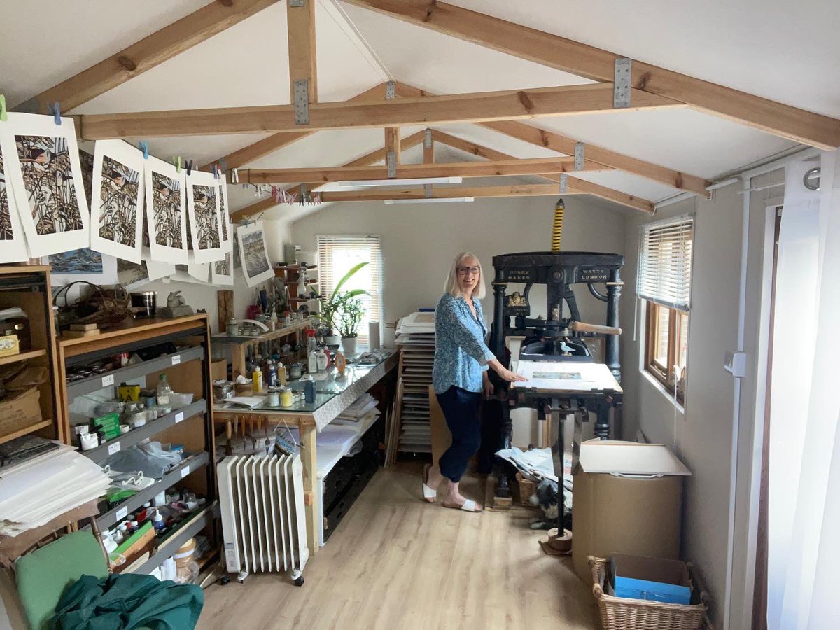 maxangusmaker's tweet image. From studio to @mallgalleries today. Bringing bits &amp;amp; pieces from making linocuts into ‘The Natural Eye’ exhibition by @swlanaturaleye Exhibition continues until Saturday