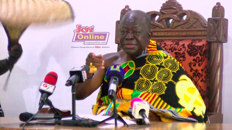 Manasseh_Azure's tweet photo. The Asantehene has succinctly said what Akufo-Addo needs to be told. He said it boldly and clearly. He said the government's claim of fighting galamsey "is full of lies; they should give us a break." https://t.co/OHhex6c4pb