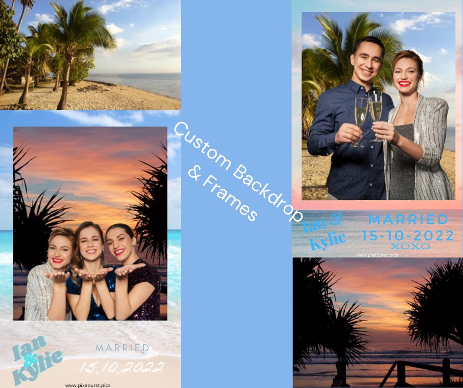 pixaburst's tweet photo. Congratulations to Ian &amp; Kylie who got married today! Thanks for letting us take part in your special day. 

Check out the custom backdrops and frames we designed for the happy couple. 
#photoboothwedding
#photobooth
#coffsweddings https://t.co/aMXMnau8PH