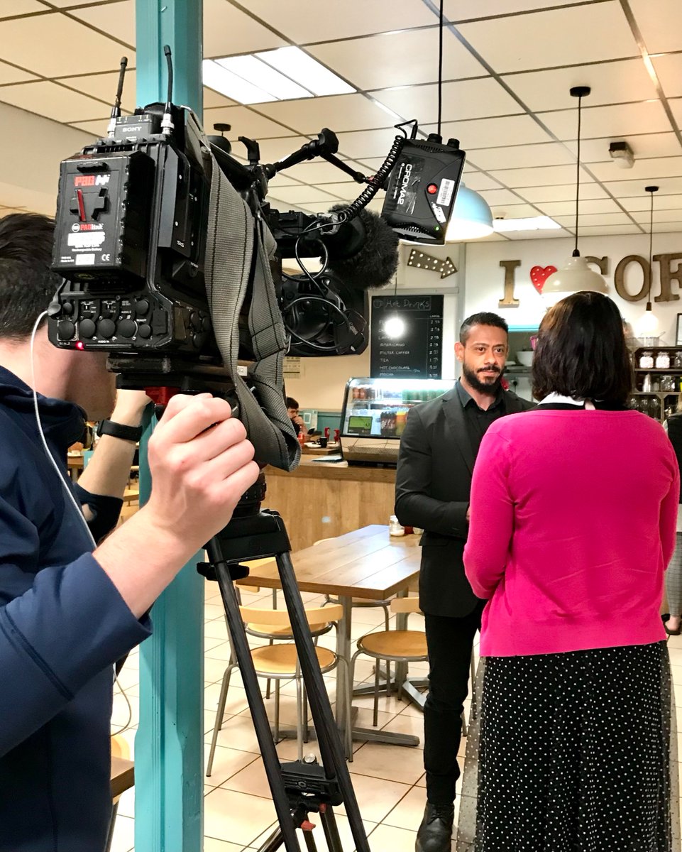 newchestermkt's tweet photo. We were thrilled to welcome Kaleigh from @BBCNWT to film in the old and new Chester markets 🙌 She interviewed Cllr Beacham and traders Geoff Hughes butcher, Steph from Pastry Pedaleur and Rae from the Mrkt Cafe about their move over to the new market. https://t.co/mDFJRAJrif