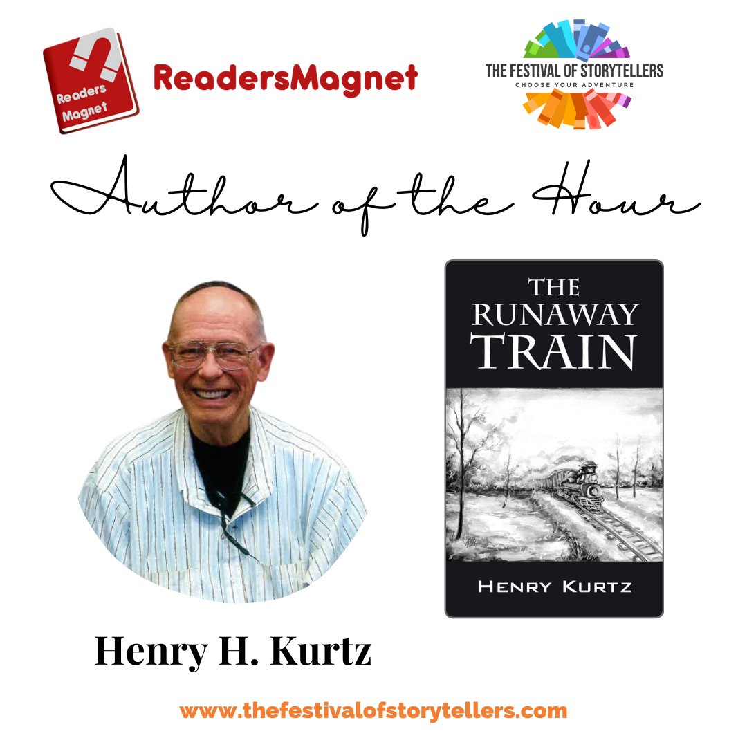 readersmagnet's tweet photo. Henry Kurtz is the author of The Runaway Train. He is one of the featured authors for the upcoming The Festival of Storytellers on October 24-November 6, 2022.
Catch up with Henry by joining us at the event.
#thefestivalofstorytellers #TFOS3 #TFOS2022 #RM https://t.co/UjESoYJd8E