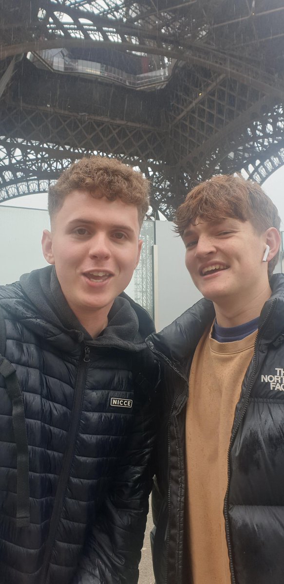 The_RoyalSchool's tweet photo. Eiffel tower and visiting the only remaining stones of the Bastille, the prison that saw the event that is seen to have been the start the French Revolution. Never mind the rain! #Paris #ASenseOfFun https://t.co/56UPpKjZLb
