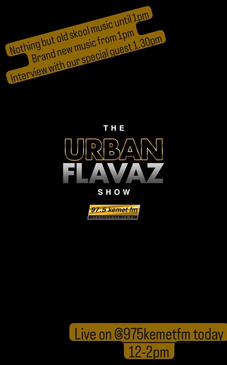 garycharless's tweet photo. Live on @KemetFM 
12-2pm
Nothing but old skool and new music
#Radio #Nottingham #kemetfm #urbanflavazshow https://t.co/v0tbGtBiPt