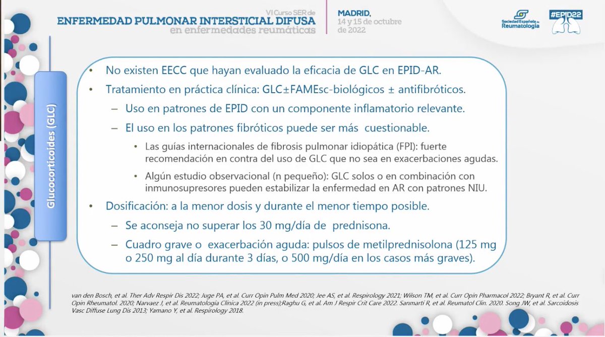 mariaj_morenom's tweet photo. #EPID22 @SMurcianaReuma @SEReumatologia
Dra Abásolo: EPID AR tto 🧵
❇️Educación del paciente es imprescindible
❇️Cuando tratamos? Valorar factores pronósticos ⬇️ . La Dra nos deja un esquema⬇️
❇️GCT: no EECC. Dosis?⬇️ https://t.co/ktSVHPn0m7