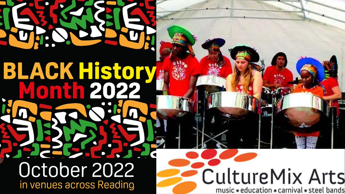 ReadingCouncil's tweet photo. There is still time to take part in Children's Steel Band Workshops on Tues 18 &amp; 25 Oct, 4.30pm - 5.30pm at @CultureMixArts &amp; Music Centre.  

Young people up to 16 years are welcome to come along to free workshops: @RASPOUK https://t.co/oPfQTegbrW

#BlackHistoryMonth  #rdguk https://t.co/PyL1sMgtEe