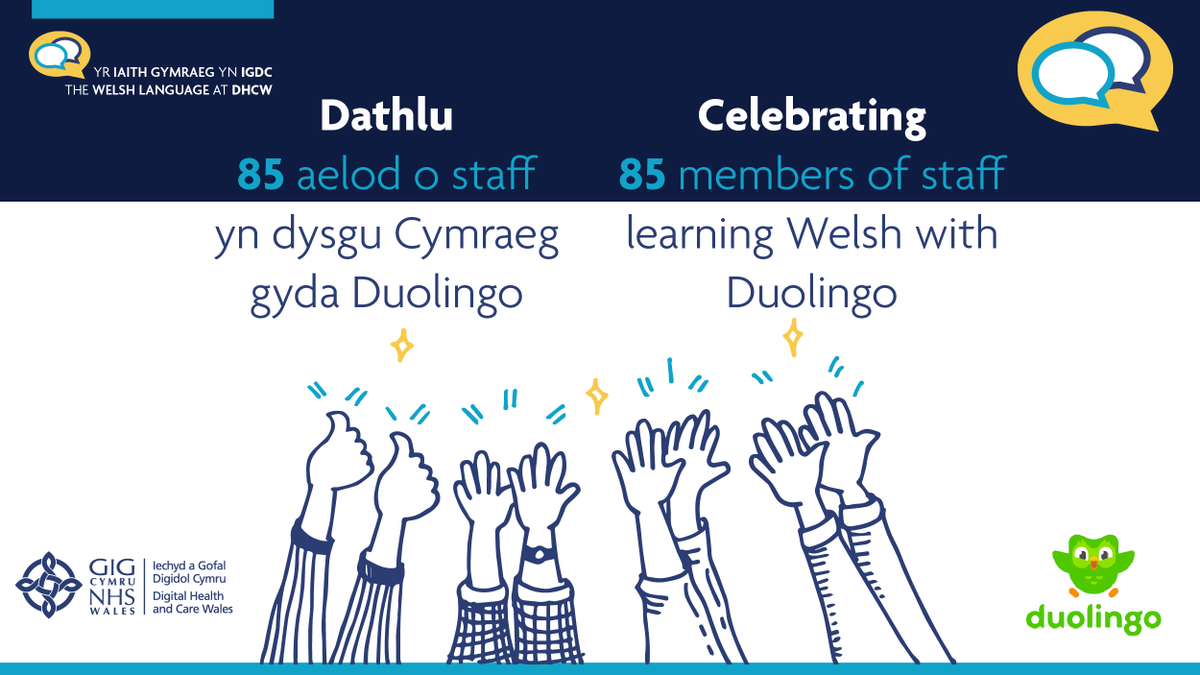 Today, we are supporting @ShwmaeSumae - DHCW is proud to be a bilingual organisation supporting our Welsh speakers and learners to use their Welsh in every aspect of their work.
