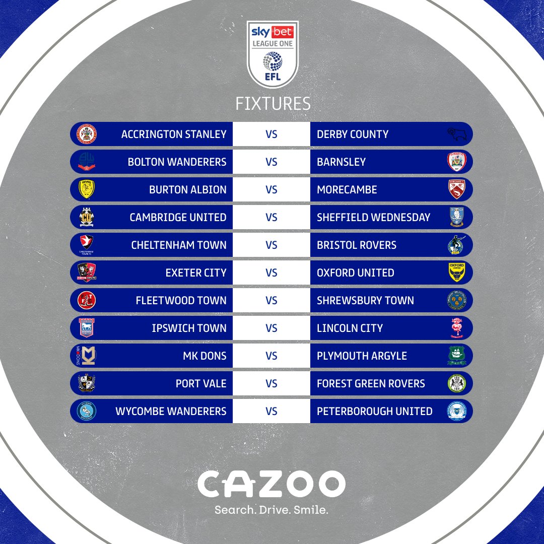 League_One_FR's tweet photo. Le programme d'aujourd'hui ! 

#EFL #SkyBetLeagueOne #Fixtures #Matchday https://t.co/iEKbQfdo66