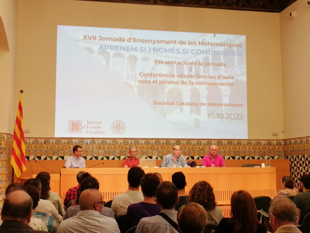 soccatmat's tweet photo. Comença la XVII Jornada d'Ensenyament de les Matemàtiques! https://t.co/OXAzjsDRy6