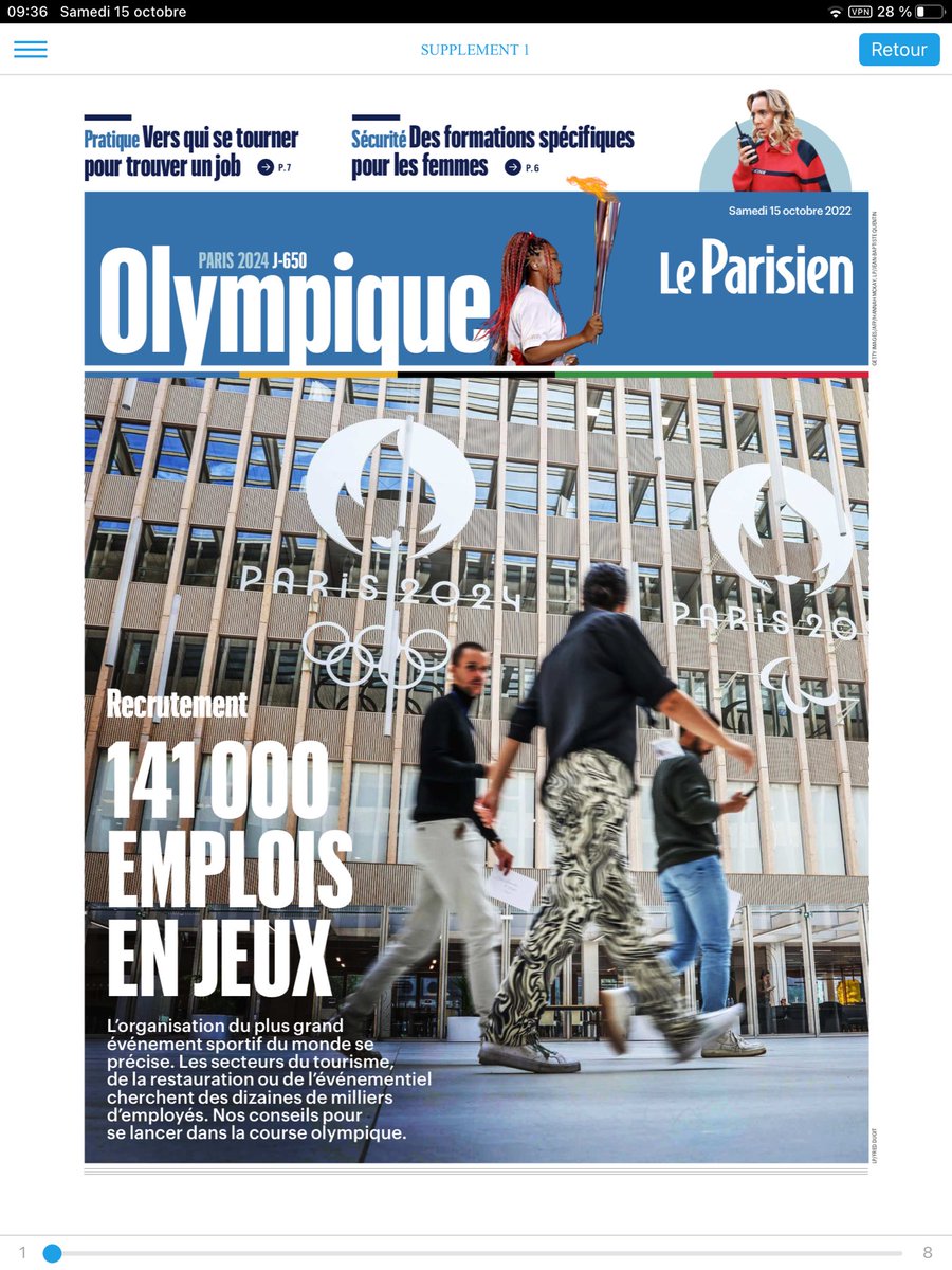 Aujourd’hui dans Le Parisien 8 pages spéciales Emploi <a href="/Paris2024/">Paris 2024</a>