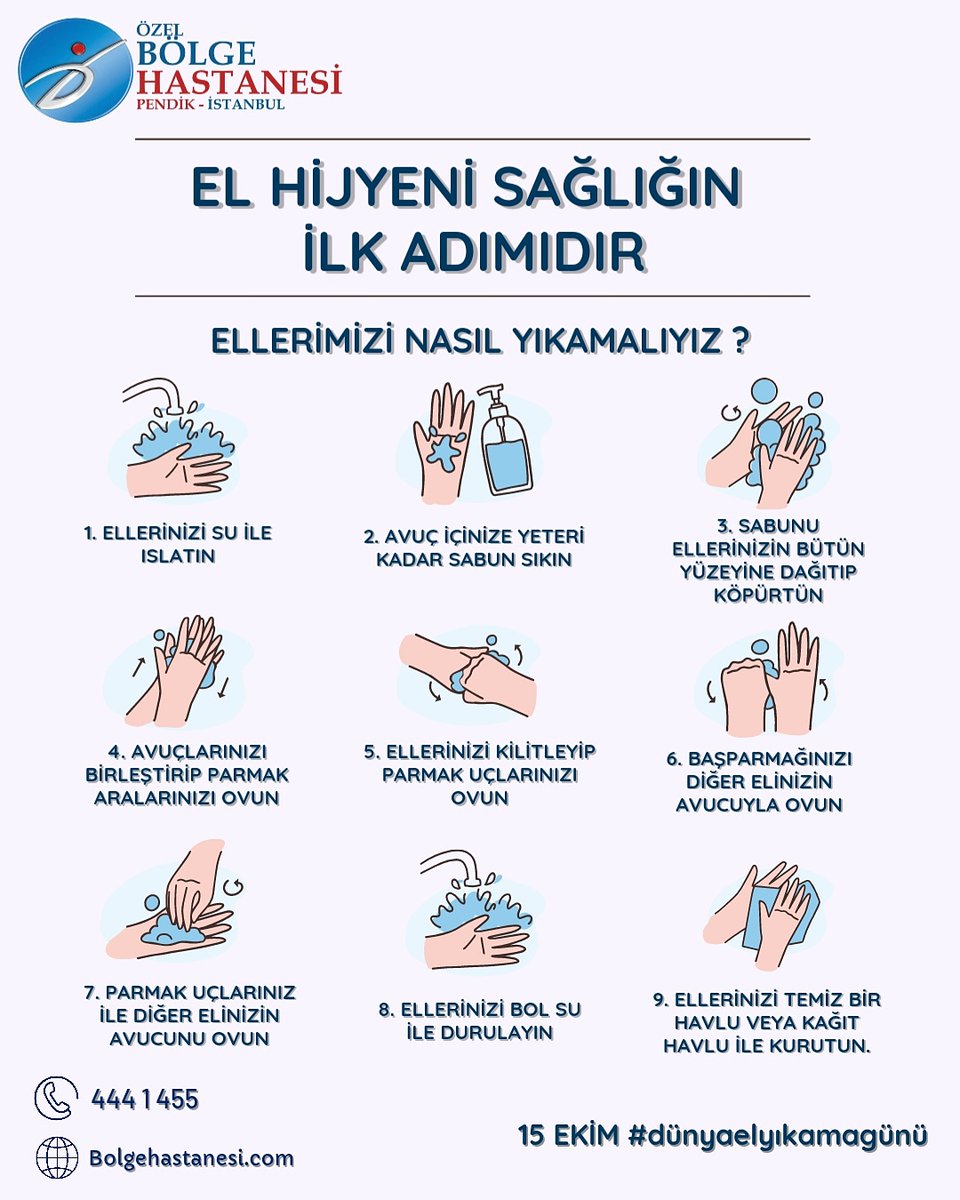 Hastalıklardan Korunmak ve Sağlıklı bir Yaşam Sürdürmek Bizim Ellerimizde 🙌🏻

Randevusuz Hasta Kabul Edilememektedir.
Hızlı Randevu İçin :
📞 444  1 455
🌐 bolgehastanesi.com

#pendikbölgehastanesi #dünyaelyıkamagünü #15ekim #15ekimdünyaelyıkamagünü #saglik #elyıkama