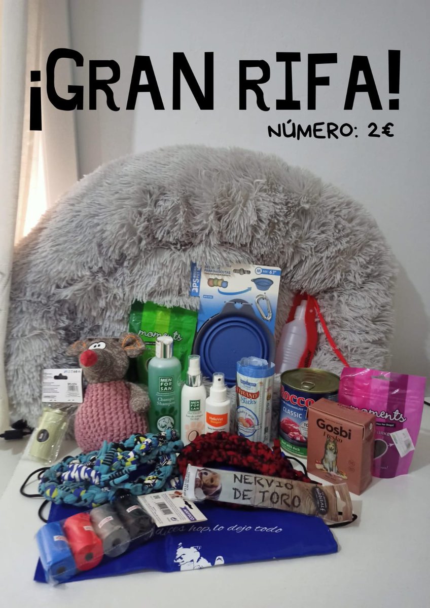 Pet_Trobades's tweet photo. ¡RIFA SOLIDARIA! 🐶

- Fecha tope 15 de Noviembre.
- Números ilimitados, no se pueden elegir, van tocando por orden de compra.
- Cada número cuesta 2€

Lo recaudado irá para pagar la educación de Roquet.

Háblanos por DM si quieres algún número.

Pago: Bizum/ cuenta bancaria. https://t.co/DgmNHRHegg