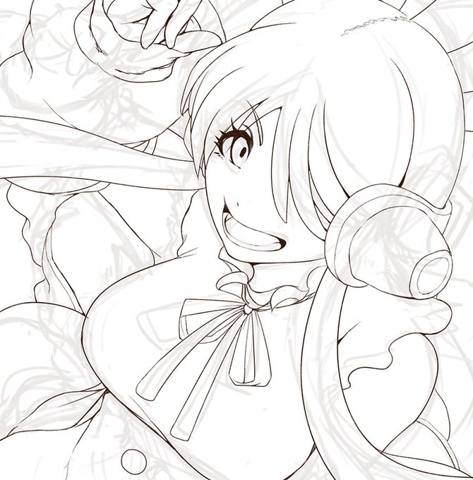 なんだかミクちゃみたいなウタちゃ線画。
リボンがいい感じに描けたような気がする(ヽ'ω`) 