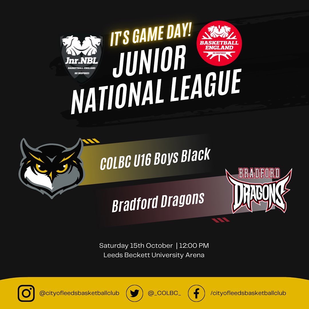 _COLBC_'s tweet photo. Busy slate today with 7 teams in action - 1 on the road and 6 down at LBU Arena 💪🏽
-
Come down and support our teams for an afternoon of action-packed basketball 🏀
-
Let’s go Leeds 🙌🏽 #COLBC https://t.co/8lbuFDvZbG