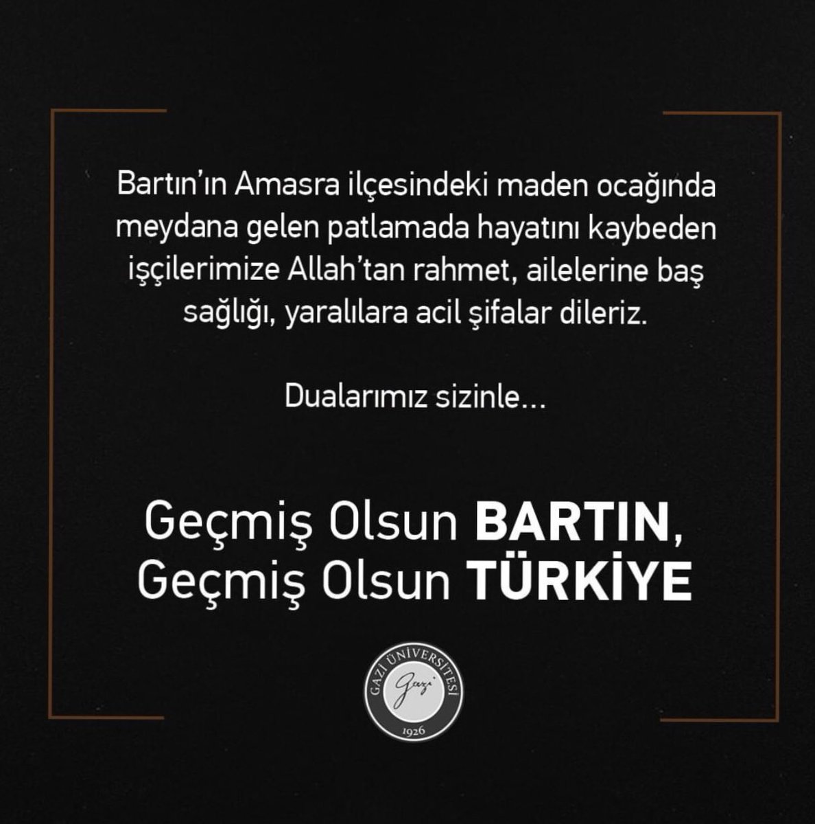 Dualarımız kurtarılmayı bekleyen işçilerimize, sevenlerine sabır dileriz. 🙏🏻🖤