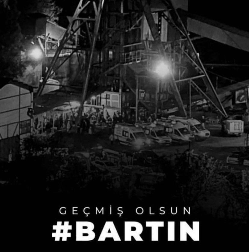 Vefat eden işçilerimizin mekanı cennet olsun. Sağ kalanlara da sağlık diliyorum. Bir daha yaşanmaması unutlarımla..
#bartinamasra  #bartınpatlama #Bartin
