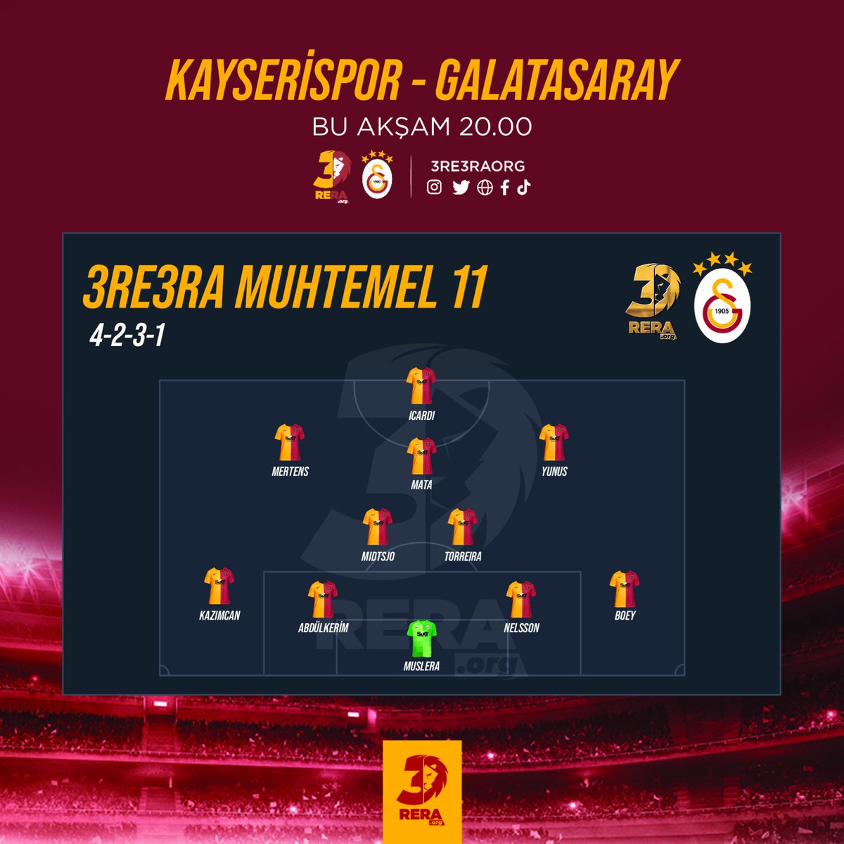 3re3raOrg's tweet photo. #3RE3RA Muhtemel 11 | #KYSvGS 🟡🔴 https://t.co/sPINsPaDaM
