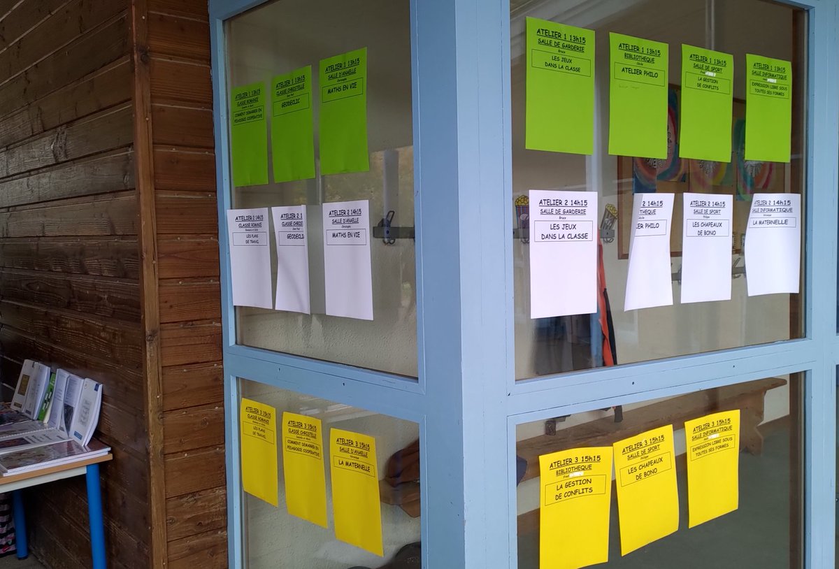 Une après-midi prometteuse avec un dédoublement des ateliers pour réduire la frustration due à la nécessité de choisir, et donc de renoncer (mais ne dit-on pas que "de la frustration naît le désir ?") 😉