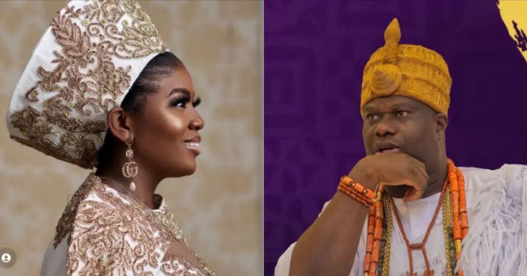 WordsOnScreen_'s tweet photo. The Ooni of Ife, Oba Enitan Ogunwusi, has married another wife, Princess Ashley Adegoke.

#Nigeria #phyna #Obi #seyi https://t.co/s1Cru2zVzq