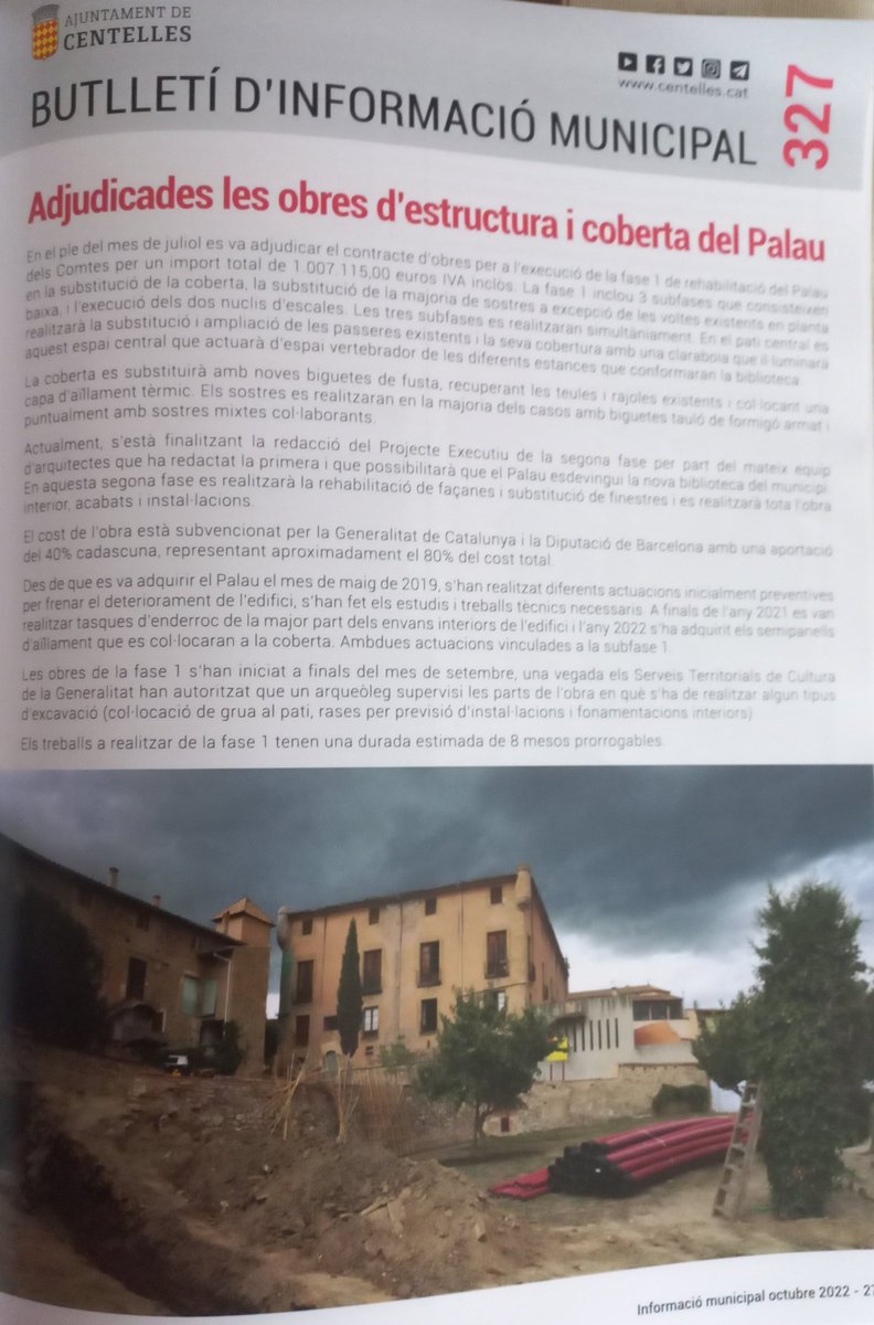 AnnaGBC's tweet photo. Obres al Palau! Esperant de les dades que  aportin els estudis de seguiments arqueòlogics i històrics. https://t.co/0YrIaMhsEb